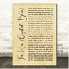 John Cafferty feat. The Beaver Brown Band Tex-Mex (Crystal Blue) Rustic Script Song Lyric Print