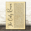 JP Cooper The Only Reason Rustic Script Song Lyric Print
