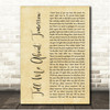 jxdn Tell Me About Tomorrow Rustic Script Song Lyric Print