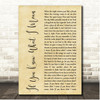 Neil Diamond If You Know What I Mean Rustic Script Song Lyric Print
