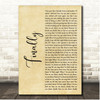 Niykee Heaton Finally Rustic Script Song Lyric Print