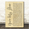 Billy Joel You're My Home Rustic Script Song Lyric Print