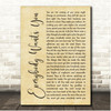 Billy Squier Everybody Wants You Rustic Script Song Lyric Print