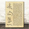 Steven Curtis Chapman I Will Be Here Rustic Script Song Lyric Print