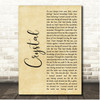 Stevie Nicks Crystal Rustic Script Song Lyric Print