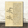 The Lumineers Ho Hey Rustic Script Song Lyric Print