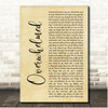 Tim McMorris Overwhelmed Rustic Script Song Lyric Print