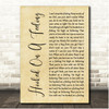 Blue Swede Hooked On A Feeling Rustic Script Song Lyric Print