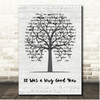 Frank Sinatra It Was A Very Good Year Music Script Tree Song Lyric Print