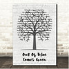 A-ha Out Of Blue Comes Green Music Script Tree Song Lyric Print