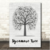 The Hunna Sycamore Tree Music Script Tree Song Lyric Print