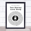 The Stone Roses Ten Storey Love Song Vinyl Record Song Lyric Music Wall Art Print