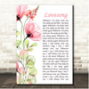 The Cure Lovesong Poppy Flower Script Song Lyric Print