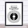 The Turtles Happy Together Vinyl Record Song Lyric Music Wall Art Print