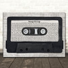 Pet Shop Boys Being Boring Music Script Cassette Tape Song Lyric Print
