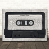 Conan Gray Summer Child Music Script Cassette Tape Song Lyric Print