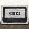 Elton John Your Song Music Script Cassette Tape Song Lyric Print