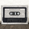 Frightened Rabbit The Loneliness And The Scream Music Script Cassette Tape Song Lyric Print Frightened Rabbit The Loneliness And The Scream Music Script Cassette Tape Song Lyric Print