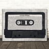 George Michael Careless Whisper Music Script Cassette Tape Song Lyric Print