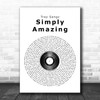 Trey Songz Simply Amazing Vinyl Record Song Lyric Music Wall Art Print