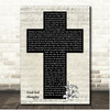 David Crowder Good God Almighty Script Christian Memorial Cross Song Lyric Print