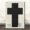 Avalon How Great Thou Art Script Christian Memorial Cross Song Lyric Print