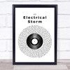 U2 Electrical Storm Vinyl Record Song Lyric Music Wall Art Print