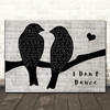 Lee Brice I Don't Dance Music Script Lovebirds Song Lyric Print