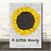Nathaniel Rateliff & The Night Sweats A Little Honey Script Sunflower Song Lyric Print