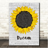 Priscilla Ahn Dream Script Sunflower Song Lyric Print