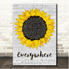 Fleetwood Mac Everywhere Script Sunflower Song Lyric Print