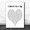 I Won't Give Up Jason Mraz Heart Song Lyric Music Wall Art Print