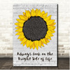 Monty Python Always Look on the Bright Side of Life Script Sunflower Song Lyric Print