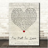 10cc Im Not in Love Script Heart Song Lyric Print
