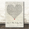 Aaron Lewis Am I the Only One Script Heart Song Lyric Print