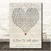 John Mayer A Face To Call Home Script Heart Song Lyric Print