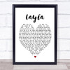 Layla Eric Clapton Heart Song Lyric Music Wall Art Print