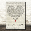 Katrina and the Waves Love Shine a Light Script Heart Song Lyric Print