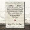 Kenny Rogers Buy Me A Rose Script Heart Song Lyric Print