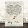 Landon McNamara Deep Water Script Heart Song Lyric Print