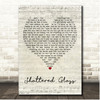 Laura Branigan Shattered Glass Script Heart Song Lyric Print