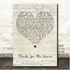 Leonard Cohen Thanks for the Dance Script Heart Song Lyric Print