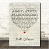 Linkin Park Not Alone Script Heart Song Lyric Print