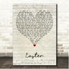 Marillion Easter Script Heart Song Lyric Print