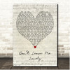 Mark Ronson Dont Leave Me Lonely Script Heart Song Lyric Print