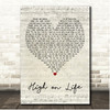 Martin Garrix High on Life Script Heart Song Lyric Print