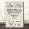 Marvin Gaye Too Busy Thinking About My Baby Script Heart Song Lyric Print