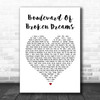 Green Day Boulevard Of Broken Dreams White Heart Song Lyric Music Wall Art Print