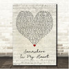 Aztec Camera Somewhere in My Heart Script Heart Song Lyric Print