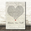 Michael Jackson Heaven Can Wait Script Heart Song Lyric Print